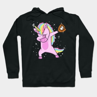 Dabbing Unicorn Catching a Baseball - Softball Humorous Dab Gift Shirt Hoodie